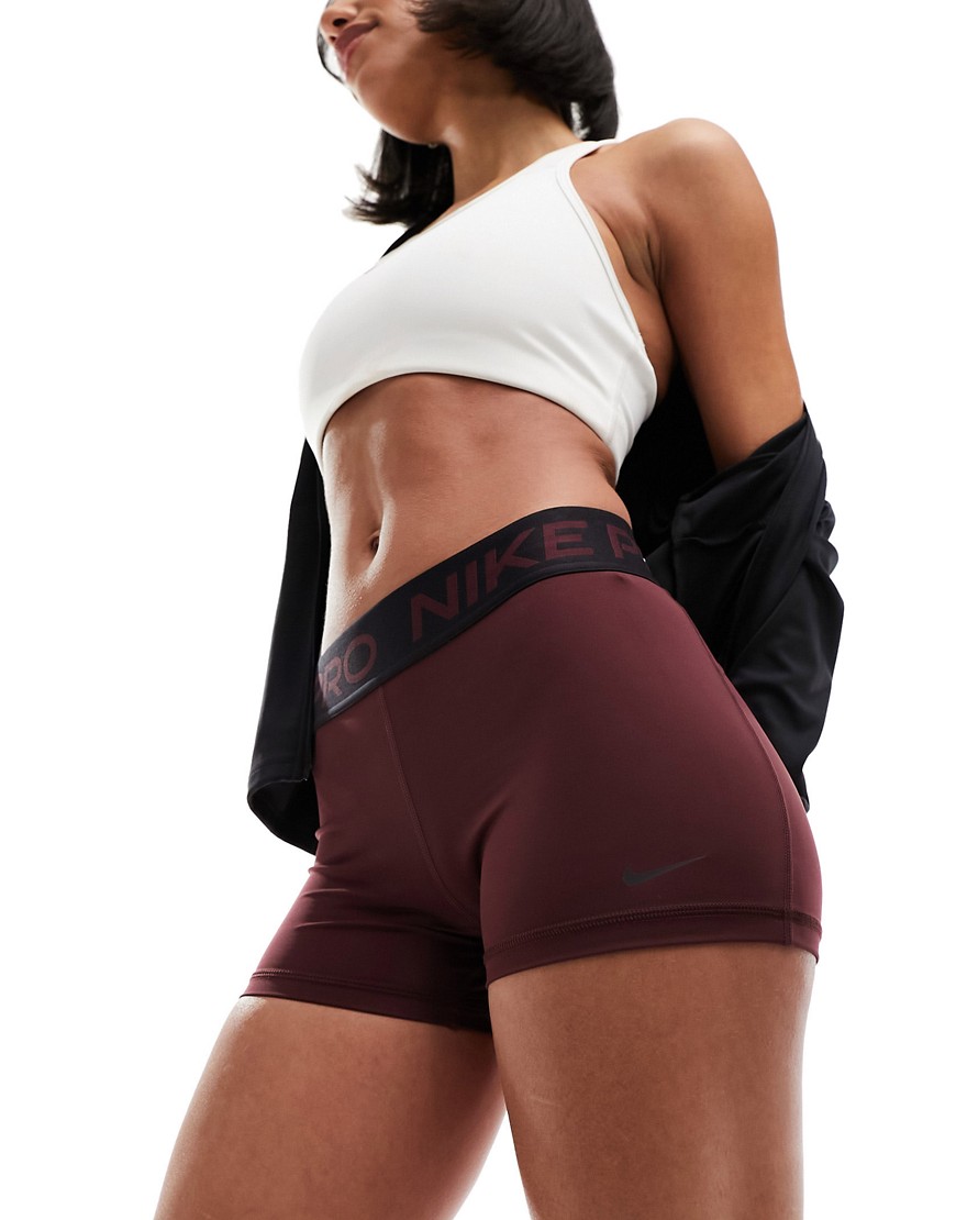 Nike Pro Training 365 3-inch Shorts In Burgundy-red