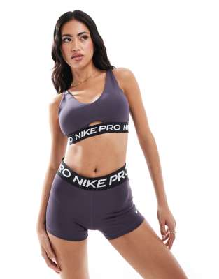 Nike Pro - Training 365 - 3-Zoll-Leggingsshorts in Lila-Grau