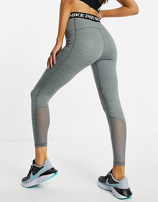 Nike Pro Training 365 7/8 high rise leggings in grey