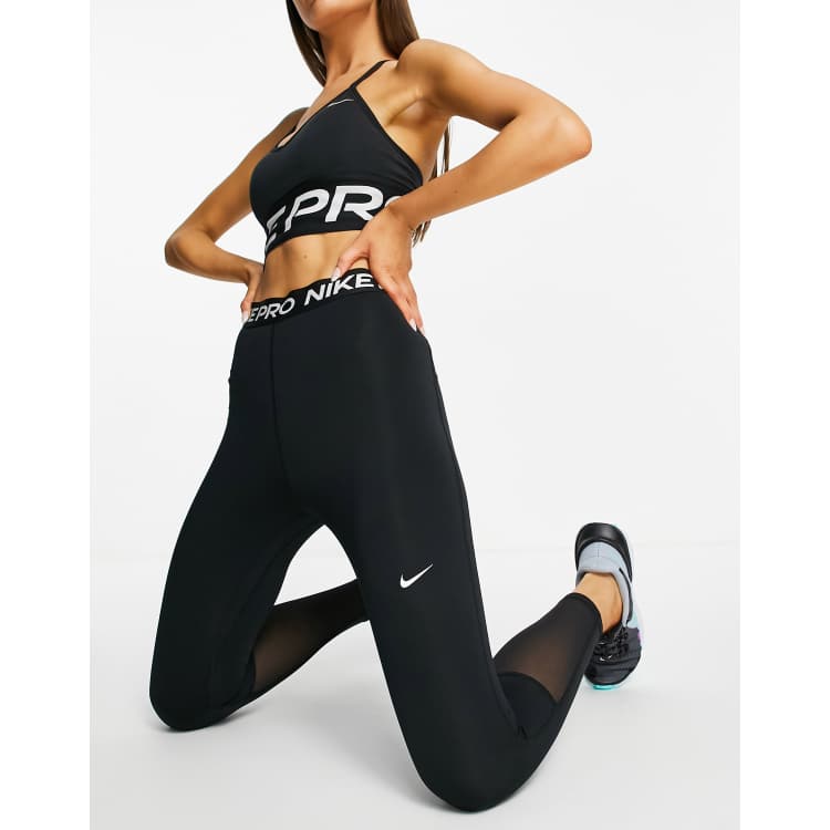 Nike Women's Pro 365 Crop Tight (Gunsmoke/HTR/Gunsmoke/Black, X