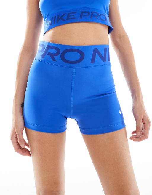 Nike – Pro Training 365 – Figurformende Leggings-Shorts in Blau, 3 Zoll Schrittlänge, 4 von 5