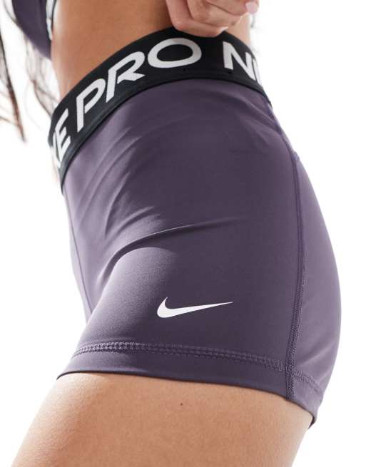Nike – Pro Training 365 – Fioletowe krótkie legginsy o długości 3 cali, 2 z 5