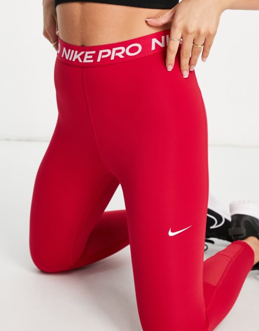 Nike Pro Training 365 high rise 7 8 leggings in dark pink