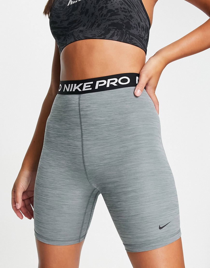 Shop Nike Pro Training 365 High-waisted 7-inch Shorts In Gray