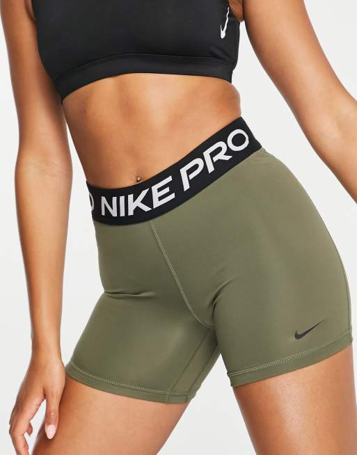 Nike – Pro Training 365 – Krótkie szorty sportowe o długości 5 cali w kolorze khaki