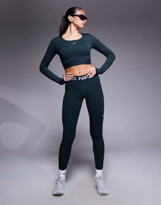 Nike - Pro Training 365 - Leggings in Dunkelgrün