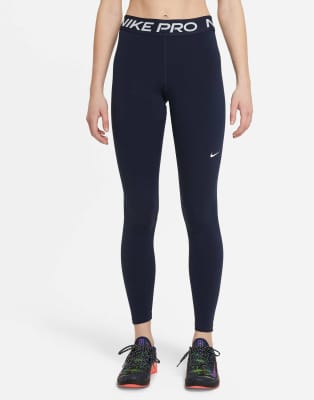 Nike - Pro Training 365 - Leggings in Marineblau-Schwarz