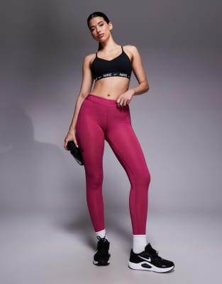 Nike - Pro Training 365 - Leggings in Rosa mit hohem Bund