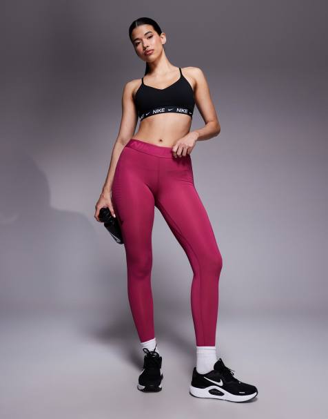 Nike Pro Training 365 mid rise leggings in pink - view 1