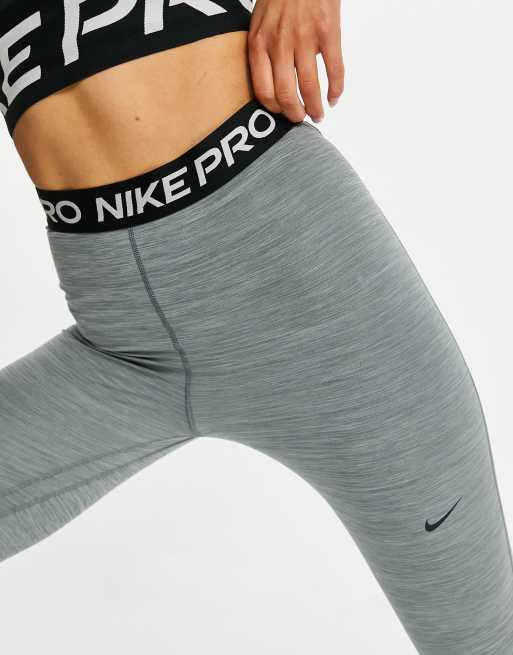 Nike Pro Training – 365 – Szare legginsy z podwyższonym stanem długości 7/8, 3 z 4