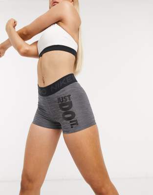 grey nike pro shorts