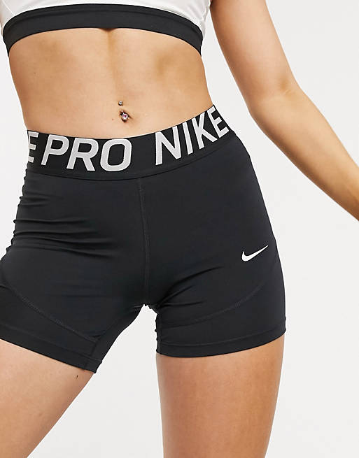 Factura Equivalente impulso Nike Pro Training 5 inch shorts in black | ASOS