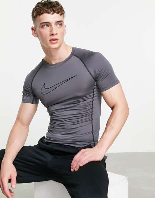 Nike Pro Training baselayer t shirt in grey ASOS