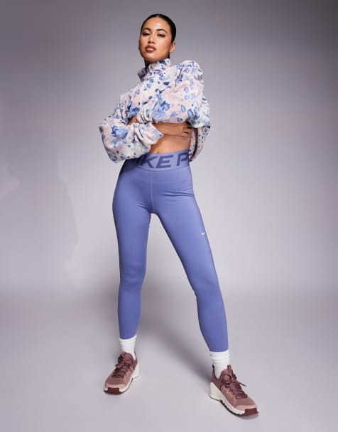 Nike – Pro Training – Blå, formande leggings med hög midja - view 1