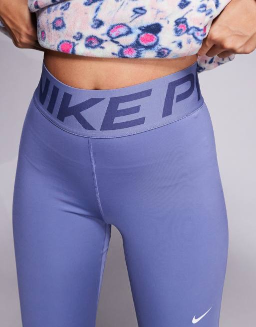 Nike – Pro Training – Blå, formande leggings med hög midja, 4 av 5
