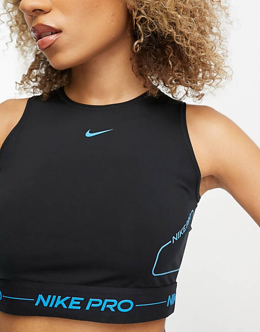 Nike Pro Combat Womens Shirt Dri Fit Large Compression Workout Sleeveless  Tank