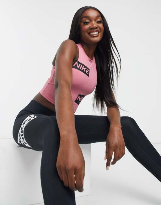 nike crop tape top