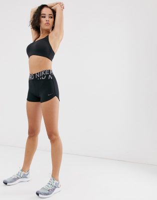 Nike Pro Training cross over shorts in black