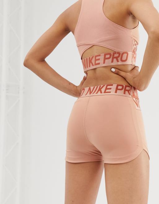 Nike rose hot sale gold shorts