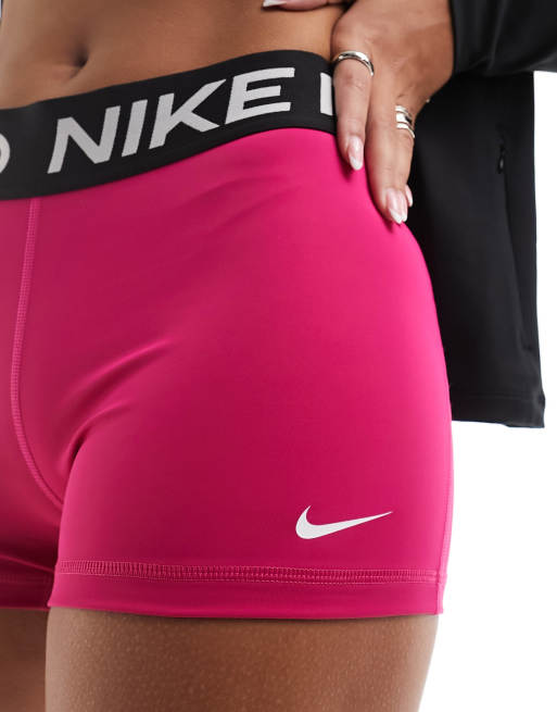 Nike Pro Femme Training dri fit half 3 inch booty shorts in black