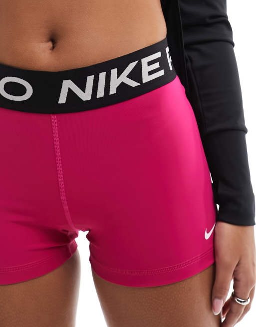 Nike Pro Training Dri-Fit 5 inch shorts in fireberry pink