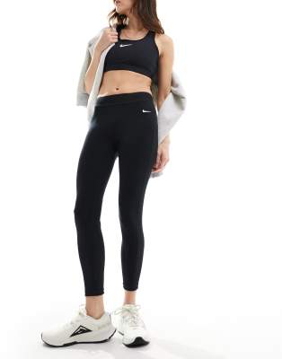 Nike - Pro Training Dri-FIT - 7/8-Leggings aus Netzstoff mit mittelhohem Bund in Schwarz