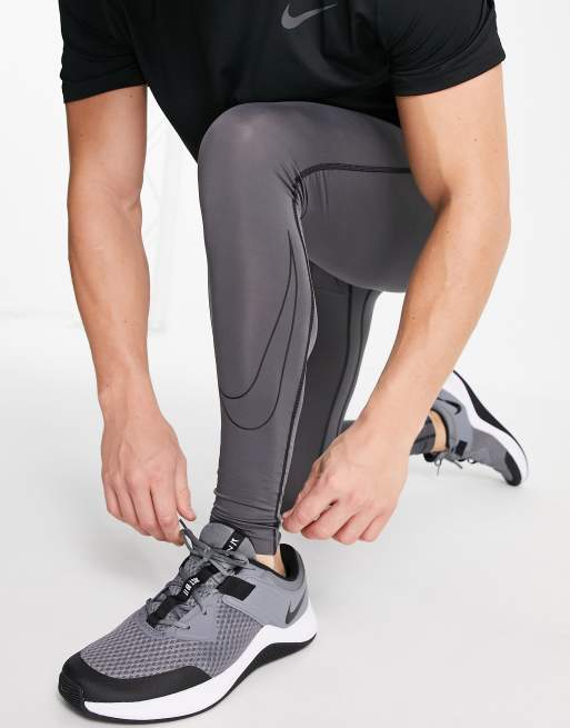 Grey Nike Pro Training Dri-FIT Tights