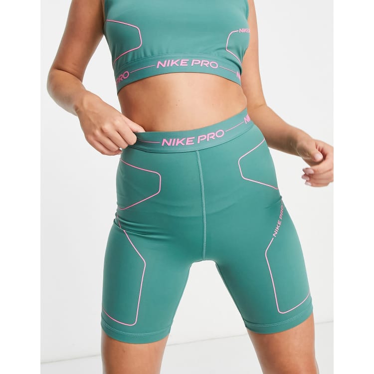 Nike pro combat store green