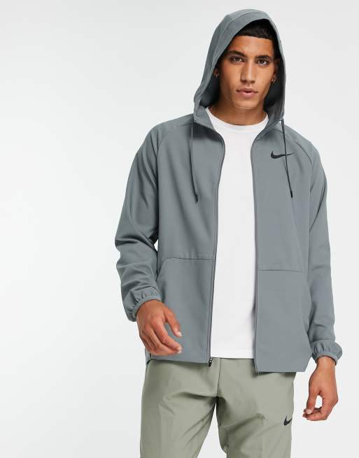 Nike Pro Flex Vent Max Full Zip Sweatshirt Grey