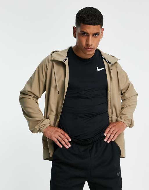 Nike Pro Training Dri FIT Flex Vent Max jacket in stone