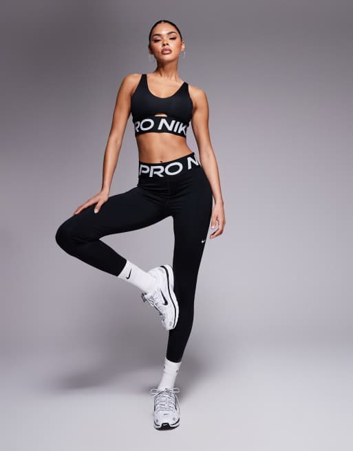 Nike Pro Training Dri FIT Formende Leggings in Schwarz mit hohem Bund