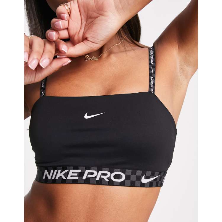 Nike Pro Training dri fit indy bandeau light support sports bra in