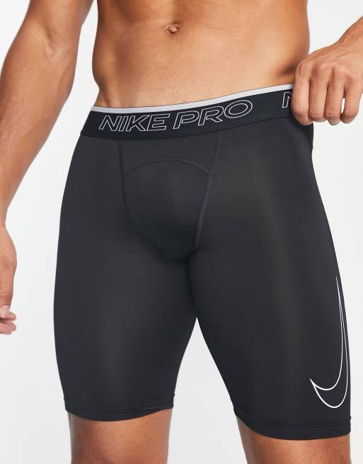 Nike Pro Training Dri FIT long base layer shorts in black