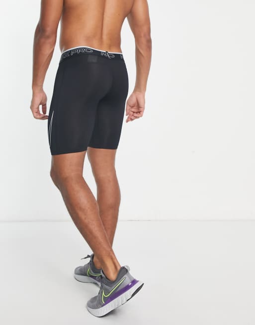 Nike Pro Training Dri-FIT long base layer shorts in black