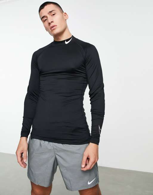 Nike mens dri fit cheap jersey turtle neck shirt