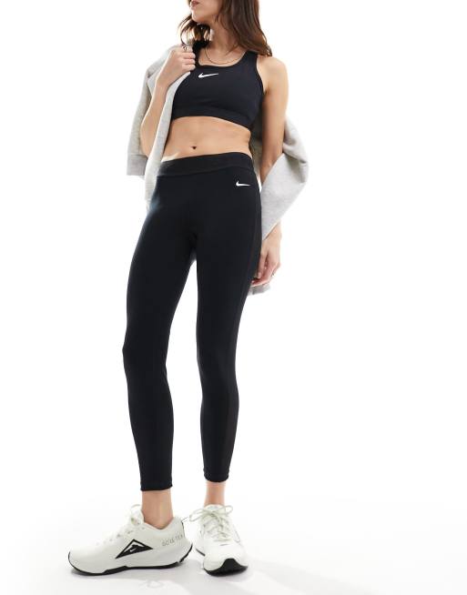  Nike Pro Training Dri-Fit mid rise 7/8s mesh leggings in black