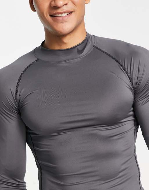 Nike Training pro compression long sleeve t-shirt with mock neck