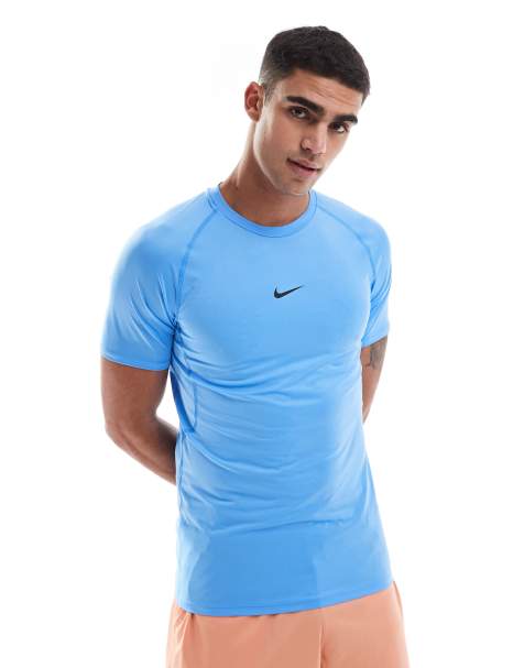 Nike Pro Training – Dri-FIT – Niebieski T-shirt o kroju podkreślającym sylwetkę - view 1