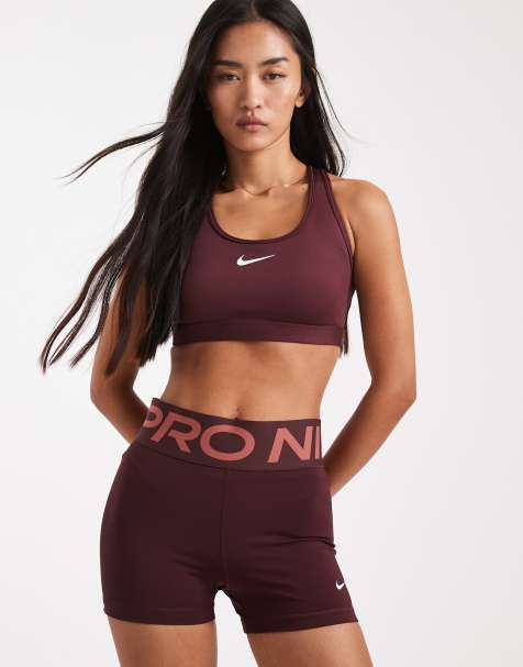 Nike Pro Training Dri-FIT sculpt 3 inch shorts in burgundy - view 1