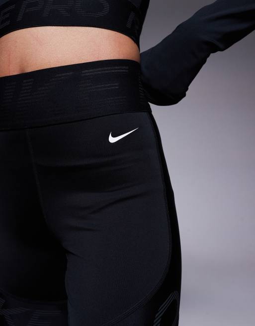 Nike Pro Training Dri-FIT Sculpt high waisted 7/8 leggings in black , 4 of 5