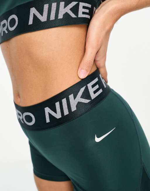 Nike Pro Femme Training dri fit half 3 inch booty shorts in black