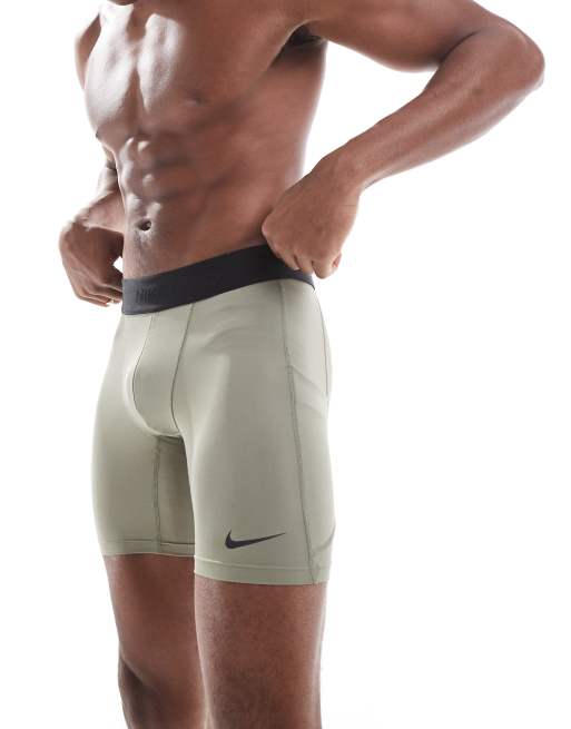 Nike Pro Training Dri-FIT shorts in khaki, 2 of 5