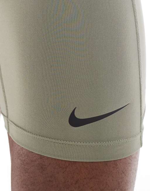 Nike Pro Training Dri-FIT shorts in khaki, 3 of 5