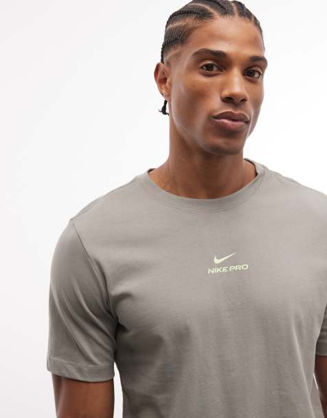 Nike Pro Training Dri-FIT t-shirt in beige - view 1