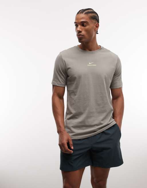 Nike Pro Training Dri-FIT t-shirt in beige, 2 of 5