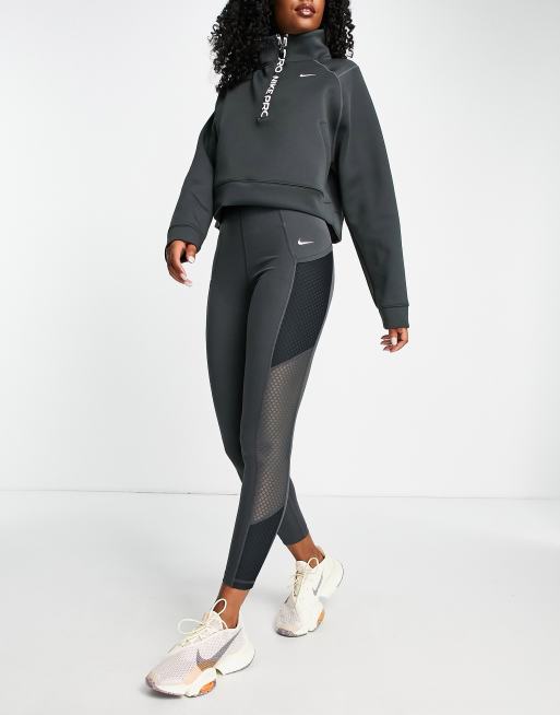 Nike Pro Training Dri-Fit Mid Rise Spotted Leggings In Black, DM7583-010