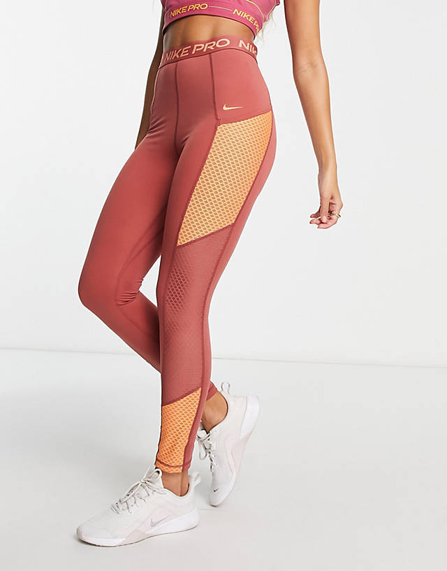 Nike Training - Nike Pro Training Femme Dri-FIT high rise leggings in pink