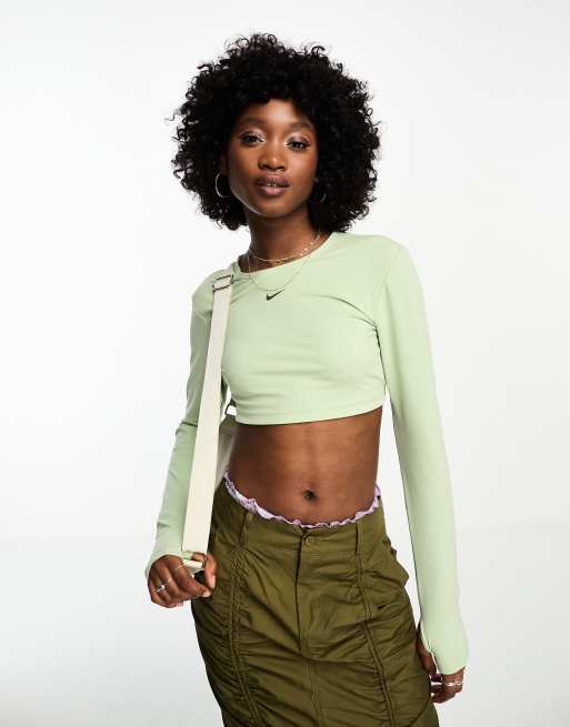 Nike green shop crop top