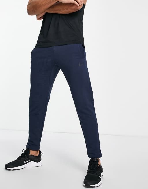 Nike Pro Training Fleece joggers in navy