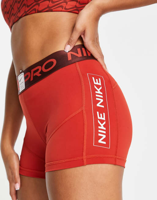 Orange nike shop pro shorts